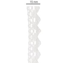 Produkt Dekoracyjna koronkowa wstążka, cienka bawełniana taśma do rękodzieła, szerokość 15 mm, długość 10 m