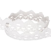 Produkt Dekoracyjna koronkowa wstążka, cienka bawełniana taśma do rękodzieła, szerokość 15 mm, długość 10 m