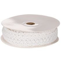 Produkt Ozdobna koronkowa wstążka bawełniana do kreatywnych wzorów, 18 mm, 10 m