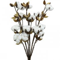 Produkt Gałązka bawełniana Sztuczna gałązka dekoracyjna bawełna 61cm 3szt