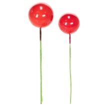 Produkt Sztuczne bombki choinkowe w kształcie czerwonych jagód do dekoracji kwiatowych, 2 cm, 48 sztuk