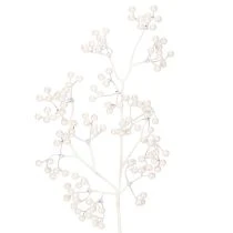 Produkt Sztuczna gałązka białej jagody, dekoracja/materiały rzemieślnicze, 52 cm