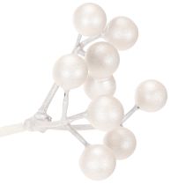 Produkt Sztuczna gałązka białej jagody, dekoracja/materiały rzemieślnicze, 52 cm
