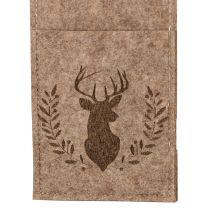 Produkt Etui na sztućce z motywem jelenia, wykonane z filcu, 26 cm, 4 sztuki