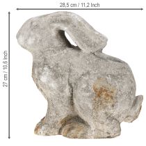 Produkt Betonowa dekoracyjna doniczka na kwiaty królik Wielkanoc antyczna szarość wys. 27cm