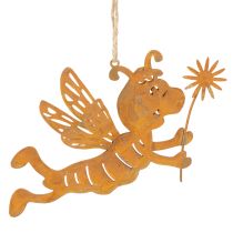 Produkt Bee wisząca do dekoracji, metal, rdzawy design, 12 cm, 6 sztuk
