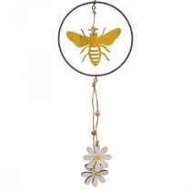 Produkt Pierścionek dekoracyjny pszczoła metalowa dekoracja okienna z drewna Ø12cm 44cm 4szt