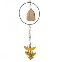 Produkt Pierścionek dekoracyjny pszczoła metalowa dekoracja okienna z drewna Ø12cm 44cm 4szt