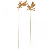 Produkt Wtyczka kwiatowa pszczoła, dekoracja rdzy, patyna dekoracyjna L31/32cm 6szt