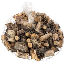 Produkt Dekoracyjne kawałki drewna brzozowego z korą do rękodzieła, 3 cm, 300 g