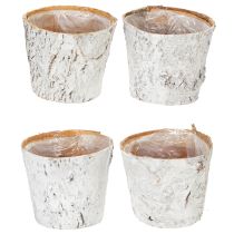 Produkt Doniczka imitująca korę, idealna do rustykalnych wnętrz i dekoracji roślinnych, 12 cm, 4 sztuki