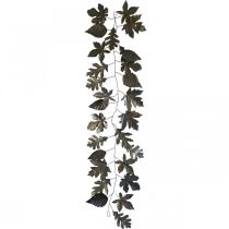 Produkt Dekoracja ścienna metalowa girlanda liście mosiądz dł.100cm szer.27cm