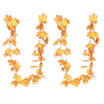 Produkt Girlanda z liści Jesienna girlanda pomarańczowo-żółta 168cm 2szt
