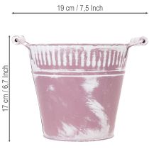 Produkt Wiadro blaszane, fioletowo-białe, Ø19cm, wys.17cm, 1 szt.