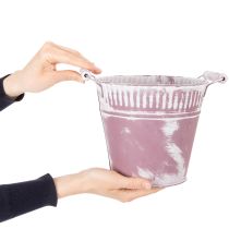 Produkt Wiadro blaszane, fioletowo-białe, Ø19cm, wys.17cm, 1 szt.