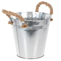 Produkt Błyszczące metalowe wiadro z uchwytami linowymi, Ø18 cm