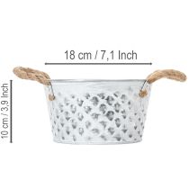 Produkt Miska blaszana z uchwytami linowymi Ø18cm H10cm