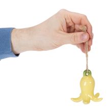 Produkt Ceramiczne zawieszki kwiatowe, radosny wzór, kwiatowy wzór, wiosenna dekoracja, 9 cm, 6 sztuk