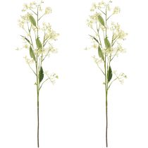 Produkt Dekoracyjna gałązka kwiatu jabłoni jako sztuczny kwiat do jasnych akcentów w salonie, kremowa, 108 cm, 2 sztuki