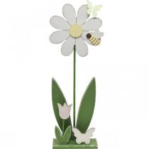 Ozdoba kwiatowa z pszczołą, drewniana ozdoba na wiosnę W56cm