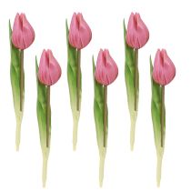Produkt Dekoracja Kwiatowa Tulipany Sztuczne Kwiaty Fioletowe 20cm 6 Szt