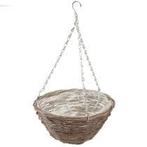 Produkt Wisząca misa na kwiaty Drewniana Naturalna Szara Ø30cm 2szt