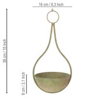 Produkt Kosz na kwiaty, kosz wiszący, metalowa dekoracja ogrodowa Ø16cm W38cm
