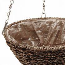 Kosz na kwiaty brązowy kosz wiszący kosz wiszący kosz na rośliny Ø25cm