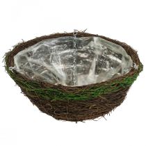 Produkt Wiszący kosz brązowy kosz wiszący kosz na rośliny mech winorośli Ø31cm