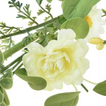 Produkt Girlanda ze sztucznych kwiatów Dekoracyjna girlanda kremowo-żółta biała 125cm