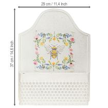 Produkt Wisząca skrzynka na kwiaty metalowa pszczoła kremowa dł. 29cm