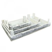 Produkt Drewniana taca dekoracyjna do aranżacji shabby chic zestaw 3 sztuk