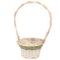 Produkt Uchwyt do kosza kwiatowego Naturalny Zielony Szary Biały Ø18–26cm Zestaw 3 sztuk