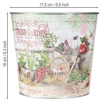 Produkt Małe metalowe doniczki, kolorowe, Fresh Garden, wys. 16 cm, 2 szt.