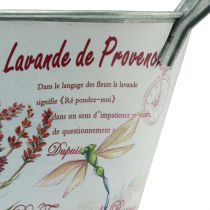 Produkt Miska na kwiaty z uchwytami owalna metalowa lawenda 32×15×15cm