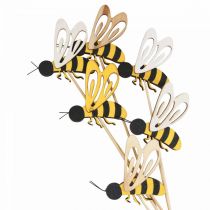Wtyczka kwiatowa pszczoła dekoracyjna wtyk pszczoła dekoracyjna z drewna 7cm 12szt