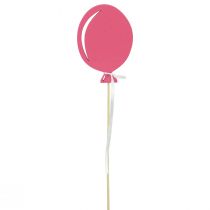 Produkt Kwiatowa dekoracja bukietowa ozdoba na wierzch tortu balon różowy 28cm 8szt