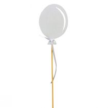 Produkt Bukiet z wtyczką dekoracyjny topper na tort balon biały 28cm 8 szt
