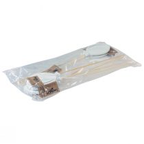 Produkt Bukiet z wtyczką dekoracyjny topper na tort balon biały 28cm 8 szt