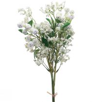 Bukiet sztucznych kwiatów jedwabne kwiaty gałązka jagód biała 48cm
