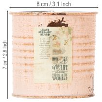 Produkt Doniczka dekoracyjna łosoś metalowa puszka na zioła Ø8cm wys.7,5cm