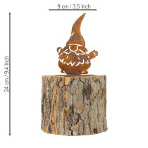 Produkt Doniczka z kory drewnianej krasnal rdzawy wys. 24 cm