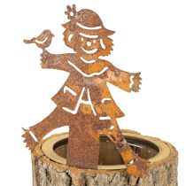 Produkt Doniczka drewniana strach na wróble rdza wys. 24,5 cm