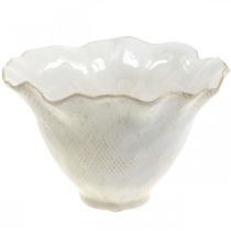 Doniczka ceramiczna doniczka na kwiaty doniczka biała Ø19cm