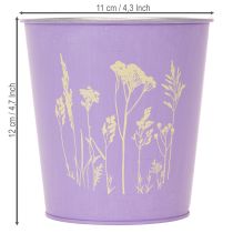 Produkt Okrągła doniczka w pastelowych kolorach z motywem kwiatowym do roślin doniczkowych, 12 cm, 3 sztuki