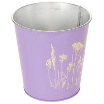 Produkt Okrągła doniczka w pastelowych kolorach z motywem kwiatowym do roślin doniczkowych, 12 cm, 3 sztuki
