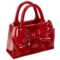 Produkt Dekoracyjny wazon-torebka z kokardą, błyszczący, 22 cm