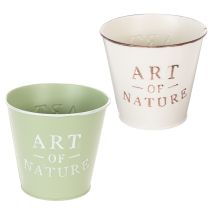 Produkt Doniczka Art of Nature z napisem, dekoracja na parapet i do salonu, 15 cm, 2 sztuki