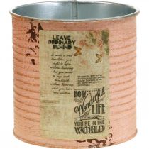 Produkt Doniczka dekoracyjna cyna łosoś metalowa letnia dekoracja Ø11cm W10,5cm