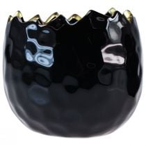 Produkt Doniczka ceramiczna doniczka jajeczna czarna Ø10cm W8cm 2szt